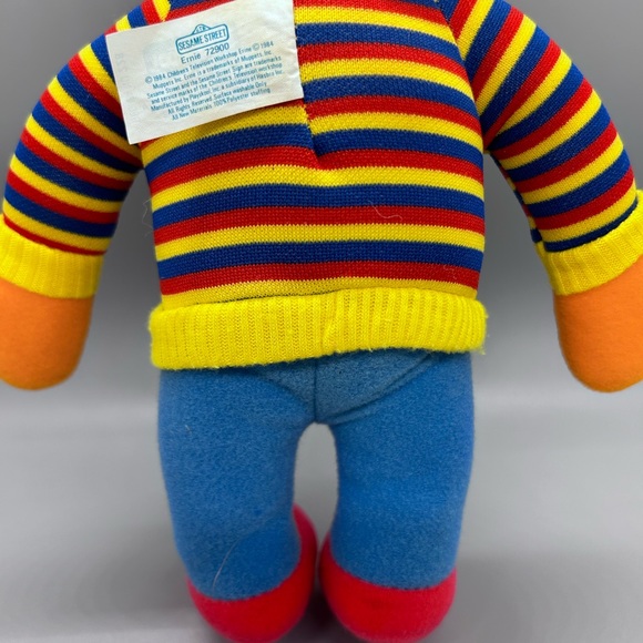 Vintage Sesame Street Stuffed Ernie Toy Plush Jim Henson Playskool 1984 - Picture 7 of 10